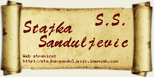 Stajka Sanduljević vizit kartica